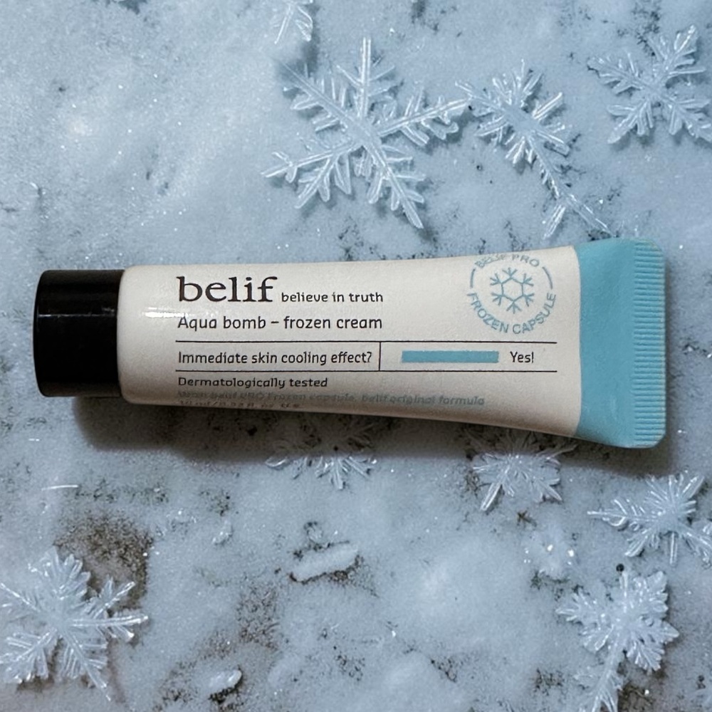 belif Aqua Bomb Frozen Cream – Cooling Hydration (Blue/White)